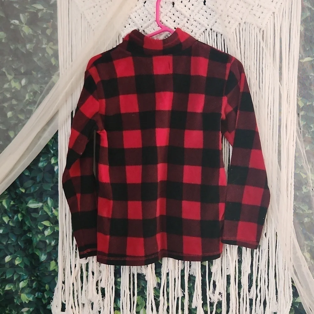 Children's Place Buffalo Plaid Fleece Zip Up